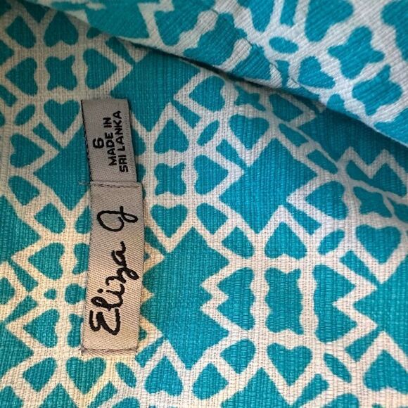 Eliza J turquoise and lime green geometrical dress - Picture 5 of 7